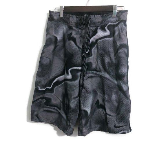Nike Men's Black/Gray Swim shorts size Medium - Picture 1 of 9
